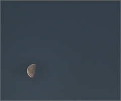 Morning moon three days ago