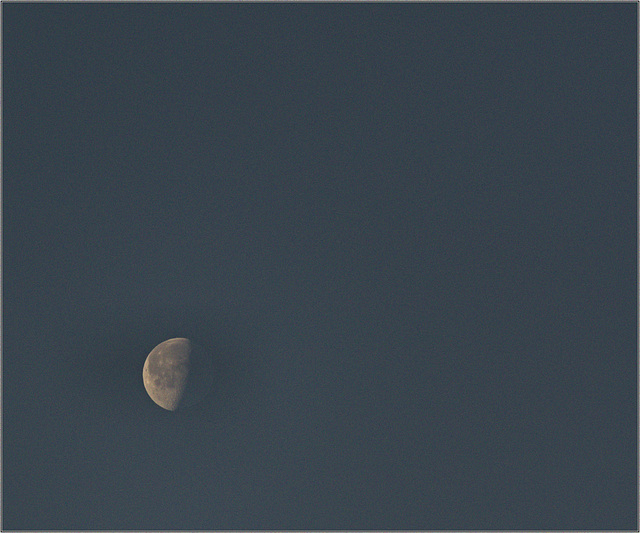 Morning moon three days ago