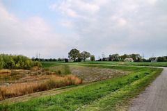 Weg am Hochwasserückhaltebecken Emscher-Auen (Dortmund-Mengede) / 23.04.2022