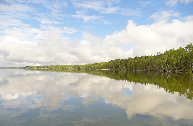 donut hole cloud, reflected