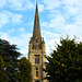 Looking over the wall at Saffron Walden church at 13:00 hrs