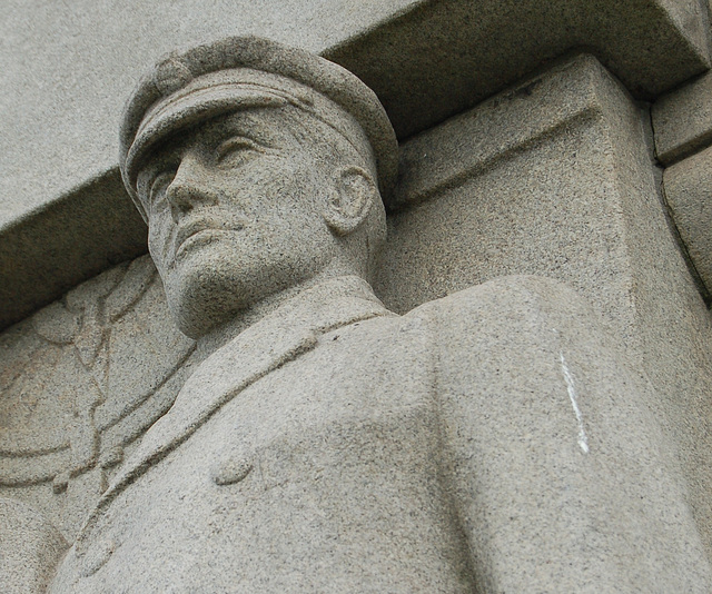 Detail of The Heroes of the Marine Engine Room, Pier Head , Liverpool