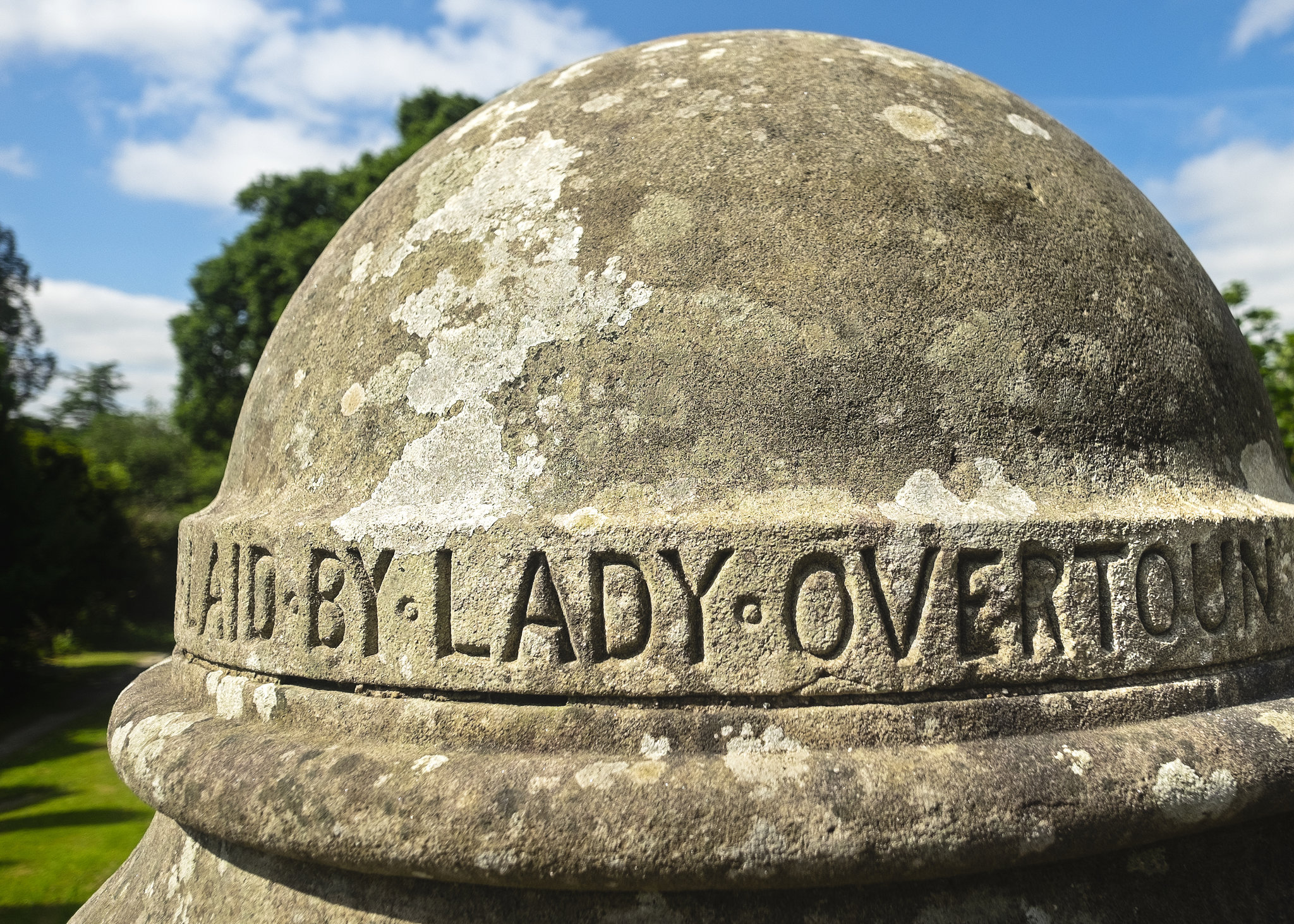 Laid by Lady Overtoun