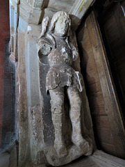 marldon church, devon , late c15 screen with minature tomb effigy of otho gilbert +1492