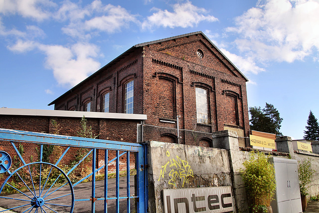 Zeche Bickefeld Tiefbau, ehem. Maschinenhaus von Schacht Martin (Dortmund-Aplerbeck) / 21.10.2023