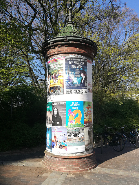 Hamburg 2019 – Advertisement pillar