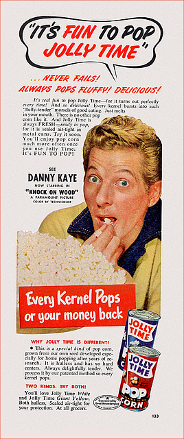 Jolly Time Popcorn Ad, 1953