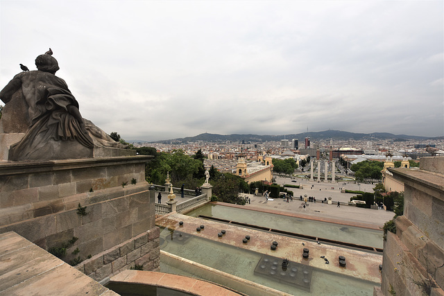 Blick von Museu Nacional d'Art de Catalunya