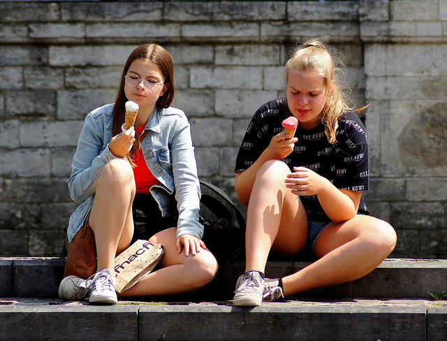 ... on suçait des glaces à l'eau ...