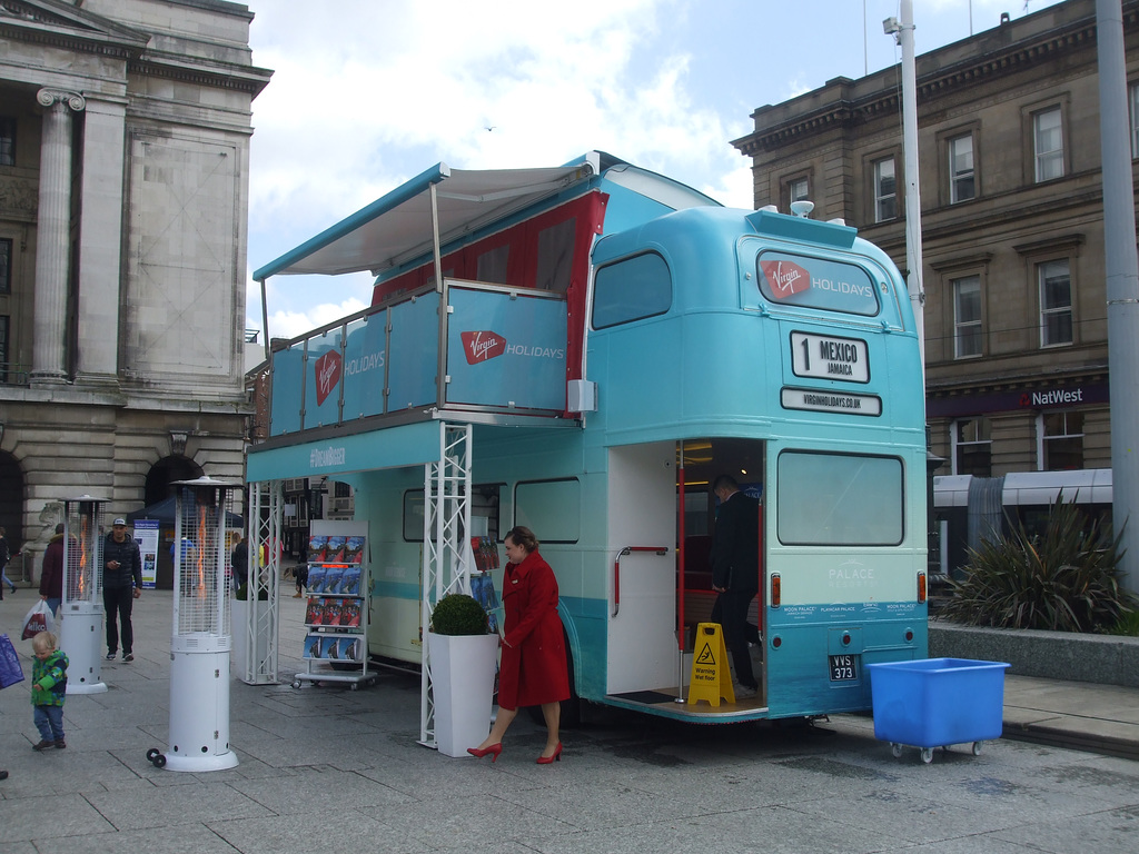 DSCF2976 Virgin Holidays Routemaster conversion VVS 373 (VLT 125) in Nottingham - 2 Apr 2016