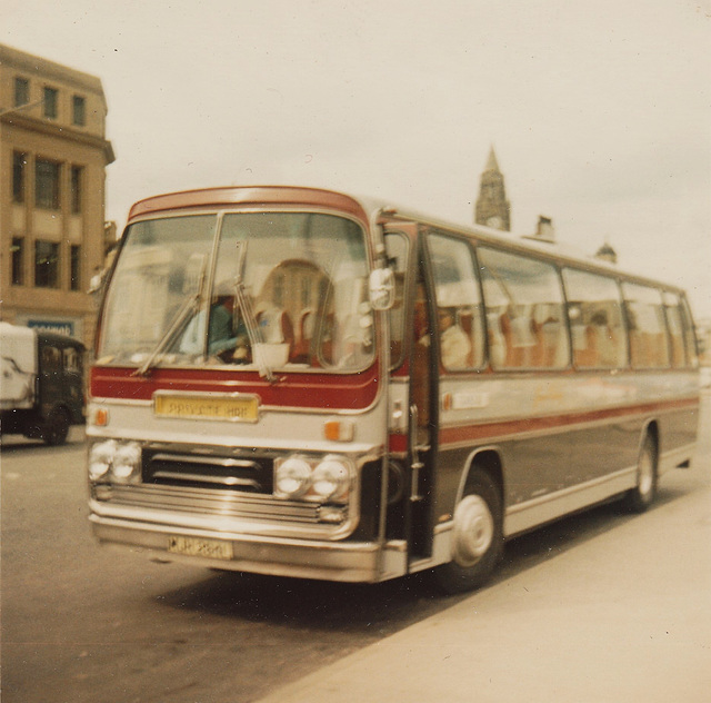 Armchair Passenger Transport Plaxton bodied Seddon coach in Rochdale – July 1974