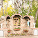 a grotto in a clearing