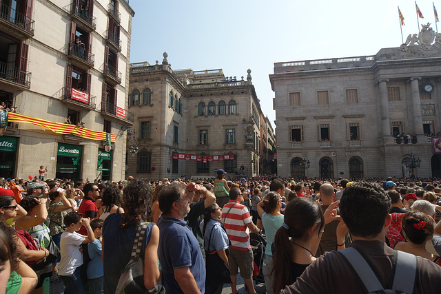 Crowd In Barcelona