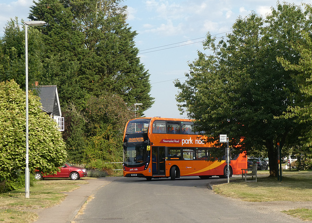 Stagecoach in Cambridge (Cambus) 10808 (SN66 WBE) at Little Wilbraham - 8 Aug 2020 (P1070354)