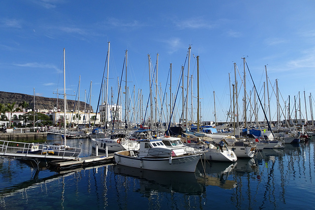 Boats In Puerto De Mogan Marina