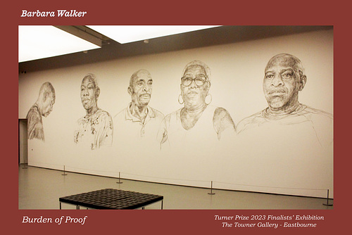 Barbara Walker - Burden of Proof - portrait wall - Turner Prize finalist 2023 - Towner Gallery