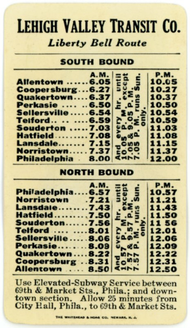 Liberty Bell Route, Lehigh Valley Transit Company