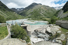 Wasserfassung am Fluss Arc - Ouilles de Trièves