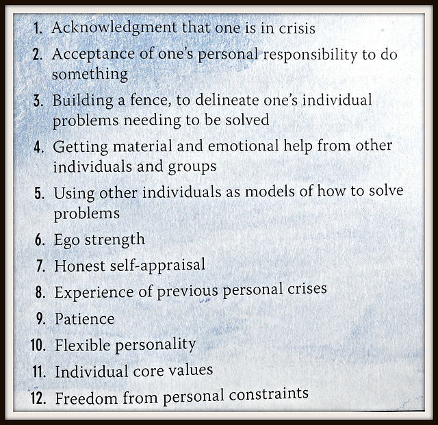 Factors related to the outcomes of national crisis  - Table1.1