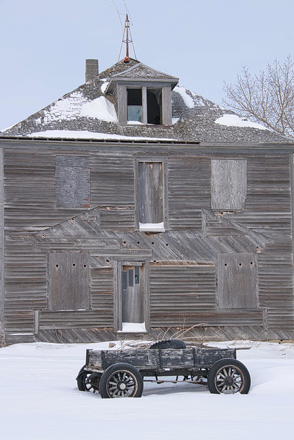 snow in the doorway