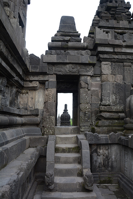 Indonesia, Java, Passage through the Temple of Shiva in the Temple Compound of Prambanan