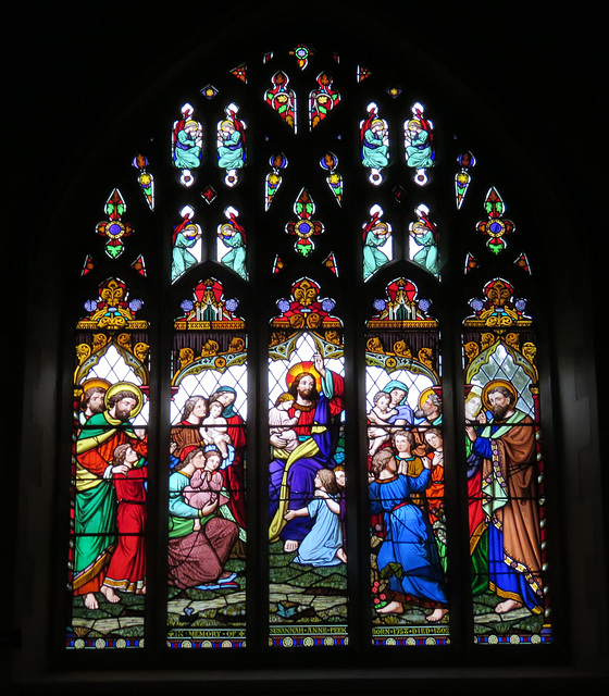 loddiswell church, devon, c19 glass by baillie