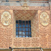 Mexico, Barred Window on the Facade of Iglesia de Santo Domingo de Guzmán in San Cristobal de las Casas