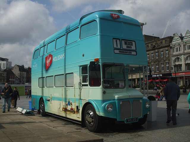 DSCF2977 Virgin Holidays Routemaster conversion VVS 373 (VLT 125) in Nottingham - 2 Apr 2016