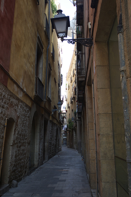 Narrow Alleyway In Barcelona