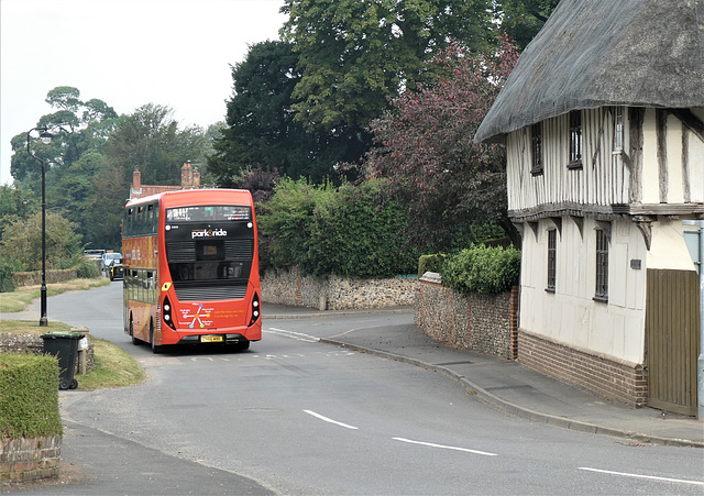 Stagecoach in Cambridge (Cambus) 10808 (SN66 WBE) in Dullingham - 8 Aug 2020 (P1070322)