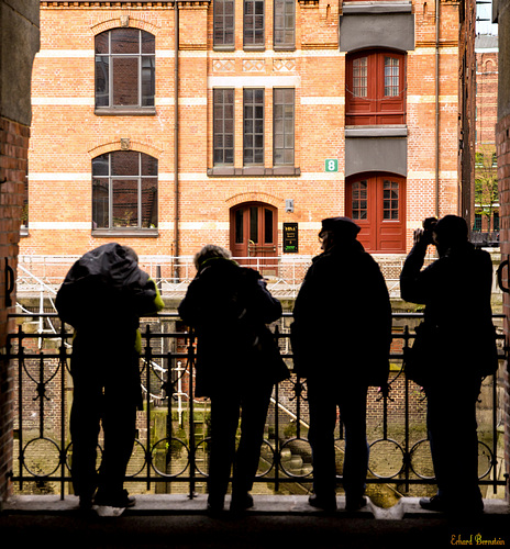 Schattenriss in der Speicherstadt