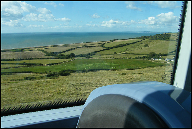 sea view from the bus