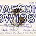 QSL WA5COH - 8W1387