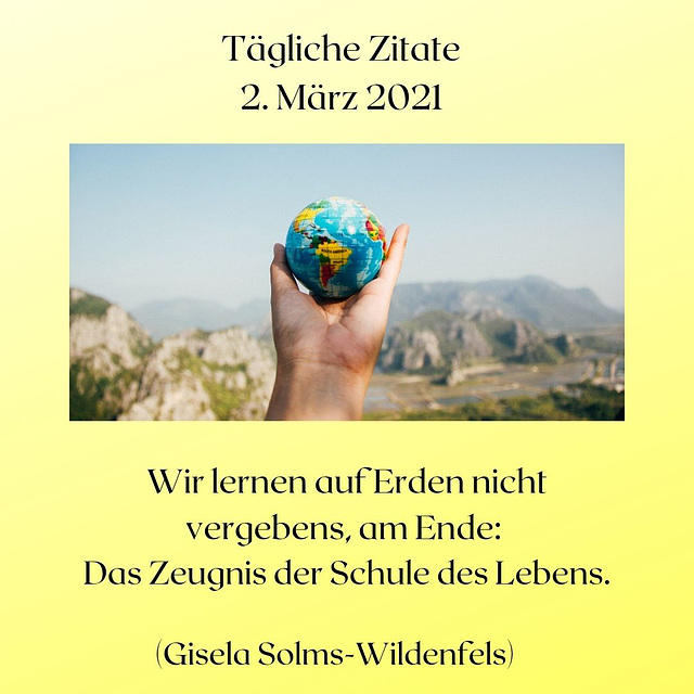 Tägliche Zitate 2. März 2021