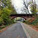 Radweg Nordbahntrasse auf der ehem. Rheinischen Bahnstrecke (Wuppertal-Brill) / 8.11.2017