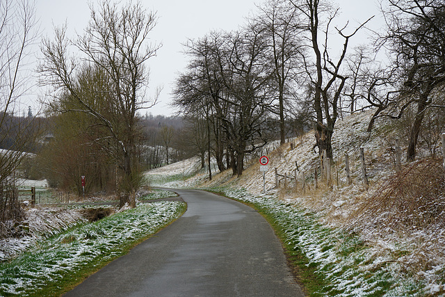 Feldweg gegen Mittag