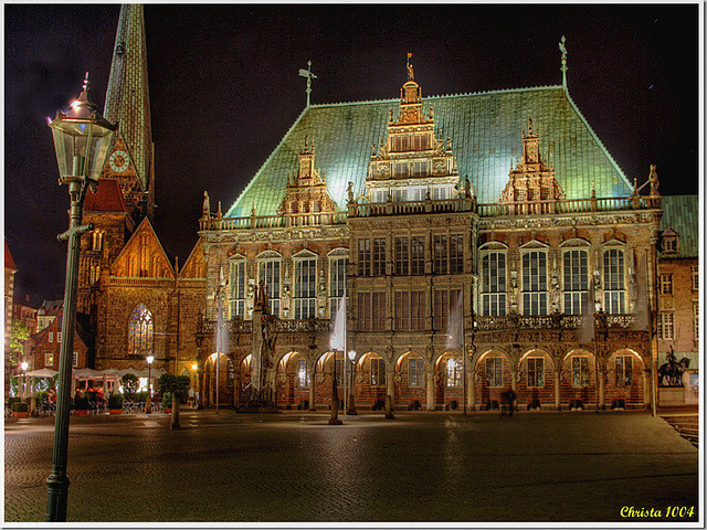 Night shot from the City hall