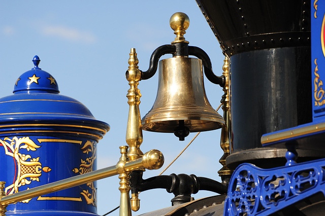 Locomotive Bell on Central Pacific #60, Jupiter (replica)