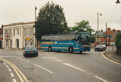 Shearings Holidays 483 (K483 VVR) in Mildenhall - 24 Jun 1995 (274-04)