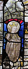 burford church, oxon (132) crowned female saint in c15 glass