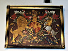 loddiswell church, devon, c19 royal arms 1819