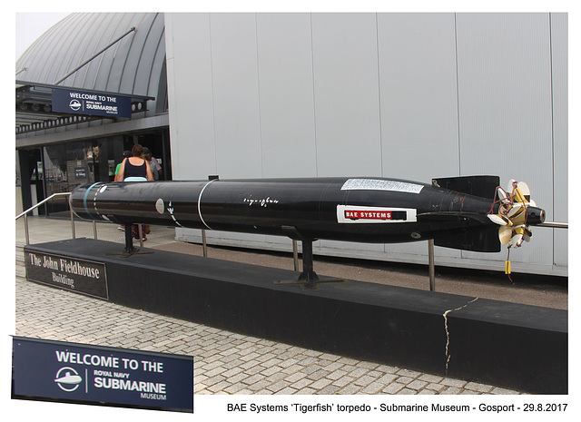 BAE Systems ‘Tigerfish’ torpedo - Submarine Museum - Gosport - 29 8 2017