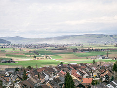 Blick über den Dächer von Löhningen über Neunkirch nach Trasadingen