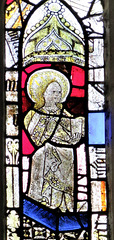 burford church, oxon (129) female saint with book in c15 glass