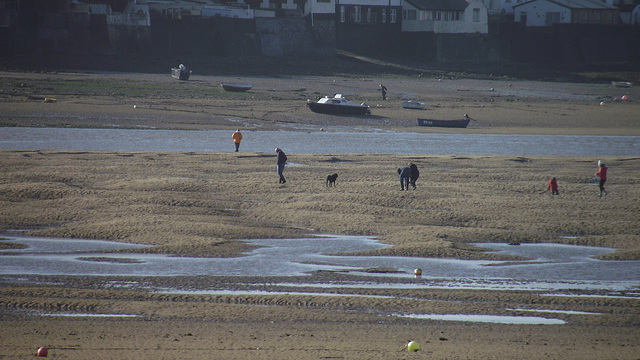 The tide was far out making the channel very small