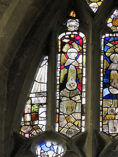 burford church, oxon (106) c15 glass fragments