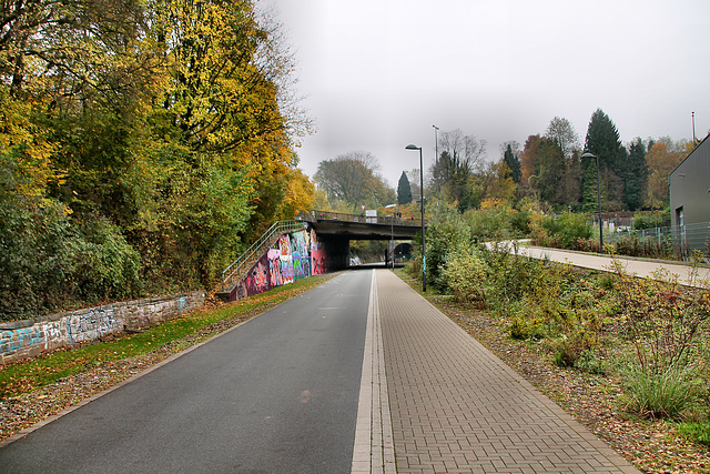 Ehemalige Trasse der Bahnstrecke Düsseldorf-Derendorf–Dortmund Süd (Wuppertal-Brill) / 8.11.2017