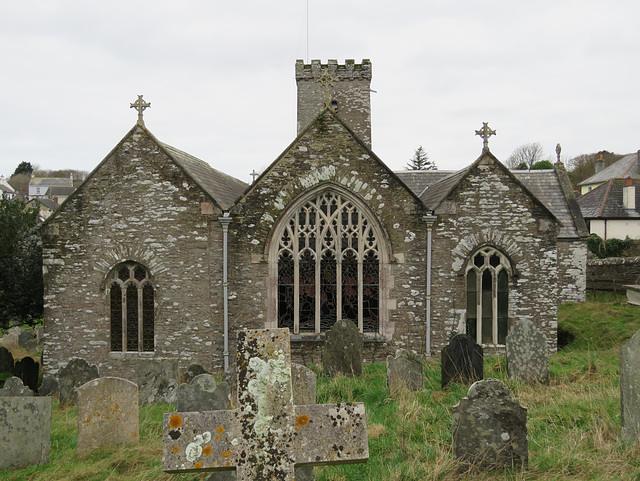 loddiswell church, devon , c13 c14 church with later windows