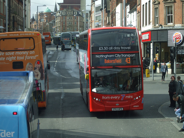 DSCF2969 Nottingham City Transport buses in the city centre - 2 Apr 2016