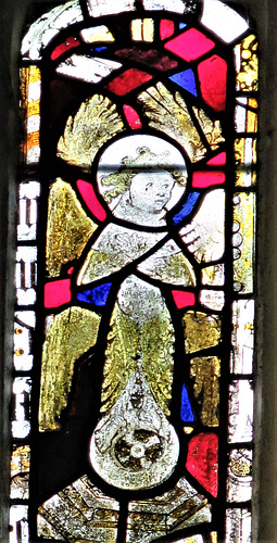 burford church, oxon (127) seraphim glass c15 angel